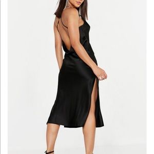 Black Boohoo slip dress-never worn